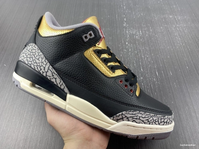 Reps LUCY WMNS Air Gold 3 Jordan Black CK9246-067 0726